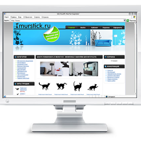 Дизайны для Вебсайтов: Murstick - Виниловые наклейки для интерьера